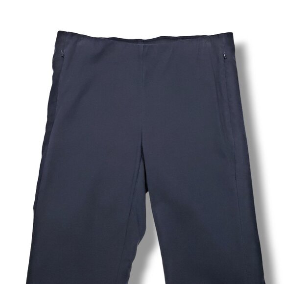 J Jill Essential Cotton Pants Womens XL Blue Stretch Notch Hem Pull On - Picture 2 of 10